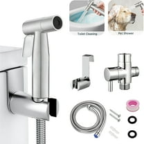 Stainless Steel Handheld Bidet Sprayer for Toilet, Upgraded Jet Sprayer for Toilet Leakproof Hose,High Pressure Bathroom Bidet Sprayer Set Muslim Shower for Personal Hygiene, Toilet Clean, Baby Clean