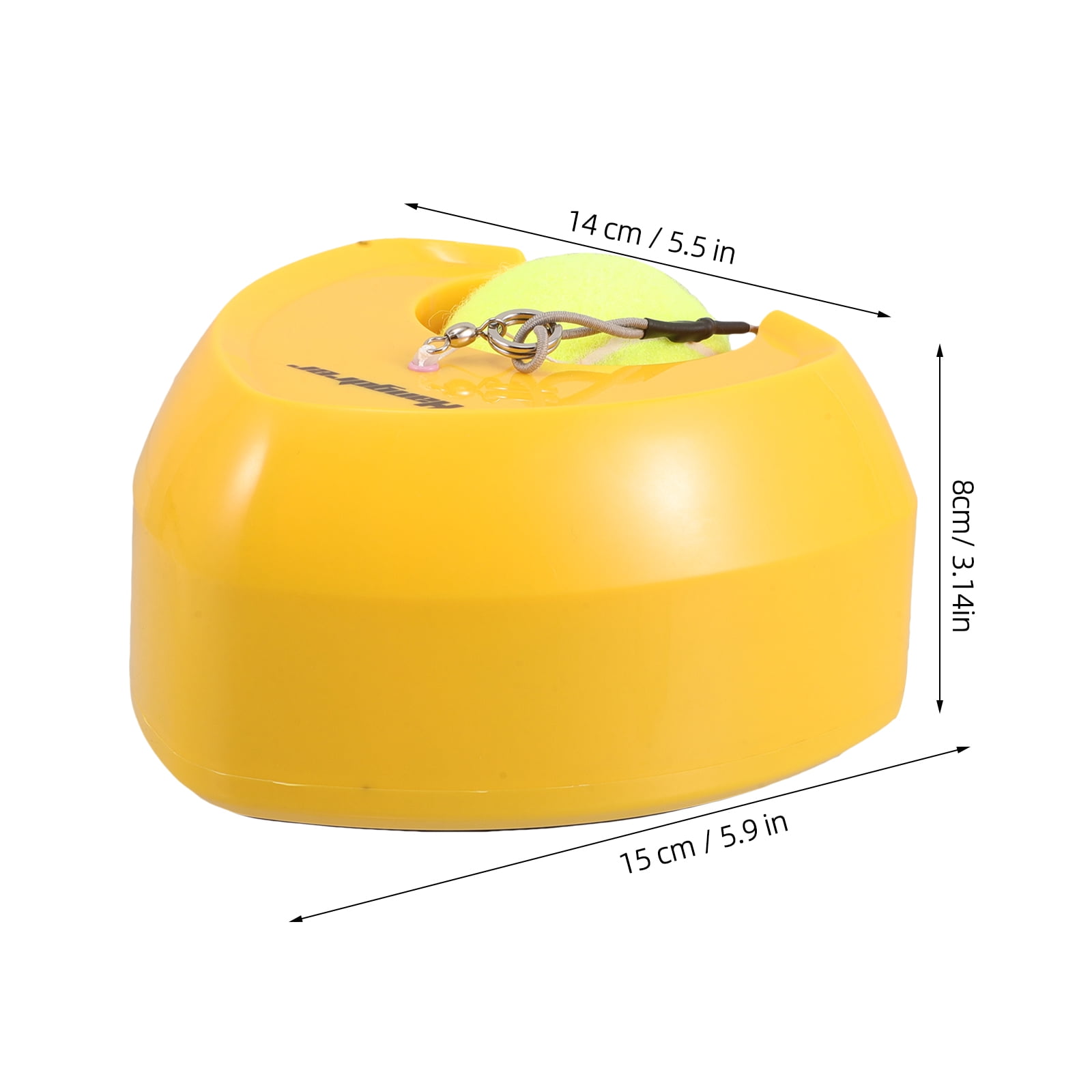 RENACLIPY Portable Yellow Tennis Rebounder with High Base for Effective Training and Practice Sessions