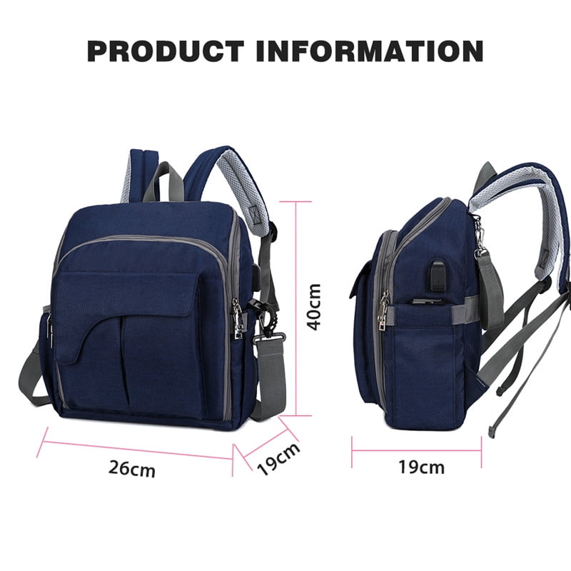 Diaper Bag Backpack, Large Multifunction Waterproof Travel Backpacks for Mom/Dad with Insulated Pockets,USB Interface, Stroller Straps,Durable Maternity Baby Nappy Bags for Boys/Girls