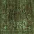 thumbnail image 1 of Ahgly Company Indoor Square Oriental Turquoise Blue Modern Area Rugs, 5' Square, 1 of 4