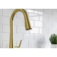 thumbnail image 4 of Pfister Barullli Single Handle Pull Down Sprayer Kitchen Faucet with Deckplate Included and Soap Dispenser in Brushed Gold, 4 of 8