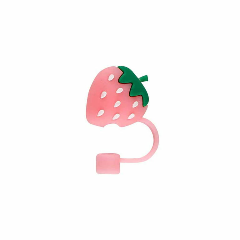 1pc Cactus Strawberry Straw Tip Cover Dust-Proof Straw Cover Reusable  Silicone Straw Toppers Cute Straws Plugs for 6 to 8 mm Straws 