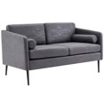 thumbnail image 4 of 134 * 71 * 74 cm Paño de estampado en caliente con almohada Silla circundante de dos plazas Sofá interior de dos plazas Ajuste gris oscuro Tela elástica Sofá Protector Sofá Protector para mascotas Verde 1 plaza (gris 3 plazas) esquí esquí Gafas de esquí, 4 of 5