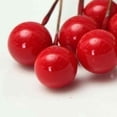thumbnail image 3 of Linyer 100 Pieces Christmas Red Artificial Xmas Decor Froth Vivid Holly Berries Home Decoration Party Supplies Accessories, 3 of 8