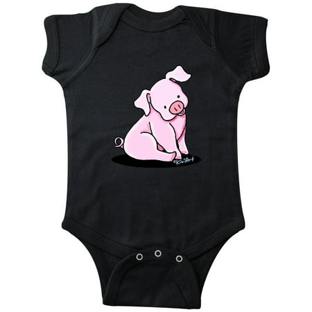 

Inktastic Sitting Pig Gift Baby Boy or Baby Girl Bodysuit