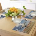 thumbnail image 4 of Ambesonne Jurassic Place Mats Set of 4, Diplodocus Dinasours, Standard Size, Khaki Blue Grey, 4 of 6