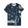 thumbnail image 4 of Qetyuw Women's Independence Day Shirts Funny Patriotic USA Flag Pattern Tshirts Tunic Short Sleeve Tees Trendy Round Neck Blouses Tops Work Blouses for Women, 4 of 4