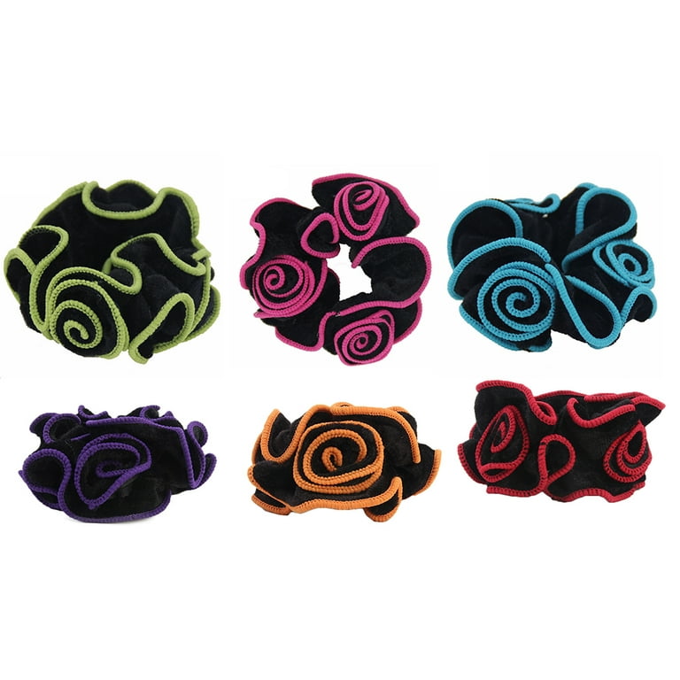 Double-layer Lace Flower Hair Rope Ponytail Holder Hair Ties Sweet Headwear  1PCS