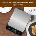 thumbnail image 2 of KitGody Food Scale, Baking Food Gram Scale, 11 lbs Kitchen Scale with Multiple Measurement Units, Tare Function, LCD Display, Stainless Steel, Waterproof and Dustproof, 2 of 7