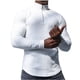 thumbnail image 2 of Blusa y camisa de manga larga con cuello alto para hombre, moda de color liso, media cremallera, blusa de manga larga con cuello alto, blusa de poliéster para hombre, 2 of 5