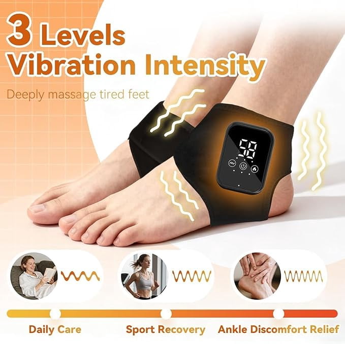 TripleHBB Foot Massager for Neuropathy,3-in-1 Cordless Foot and Ankle Massager for Heel, Arch & Ankle Relief,Foot Massager with 3 Vibration Modes & 3 Heat Levels, 2000mAh Rechargeable