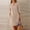 Khaki, variant on Umbreon White Womens Summer Dresses Long Sleeve Round Neck Linen Dress Button Solid Color Summer Causal Beach Vacation Midi Dresses with Pockets