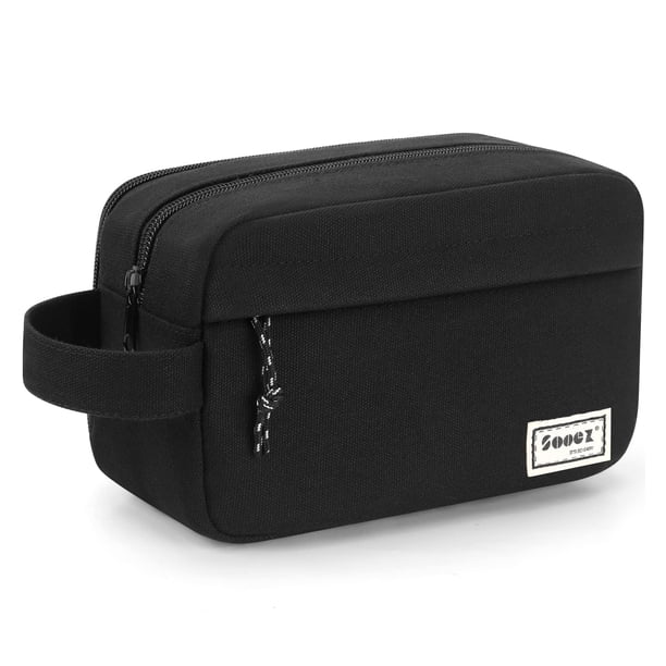 Estuche para lápices Sooez grande organizador de lona negro