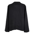 thumbnail image 3 of COMVALUE Womens Cotton Linen Shirts Jacket Long Sleeve Button Down Blazer Lightweight Casual Lapel Cardigans Summer Blouses Black for Size XXL, 3 of 4