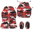thumbnail image 7 of TSOVTHRID Red Camouflage Pattern 4 Pcs Gaming Chair Slipcover with Armrest Covers Stretch Rotating Gaming Chair Protector Non-Slip Office Desk Chair Cover Cat Scratch Proof, 7 of 7