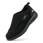 FitVille Extra Wide Womens Walking Shoes Diabetic Shoes for Women, Black, 8.5 x-Wide