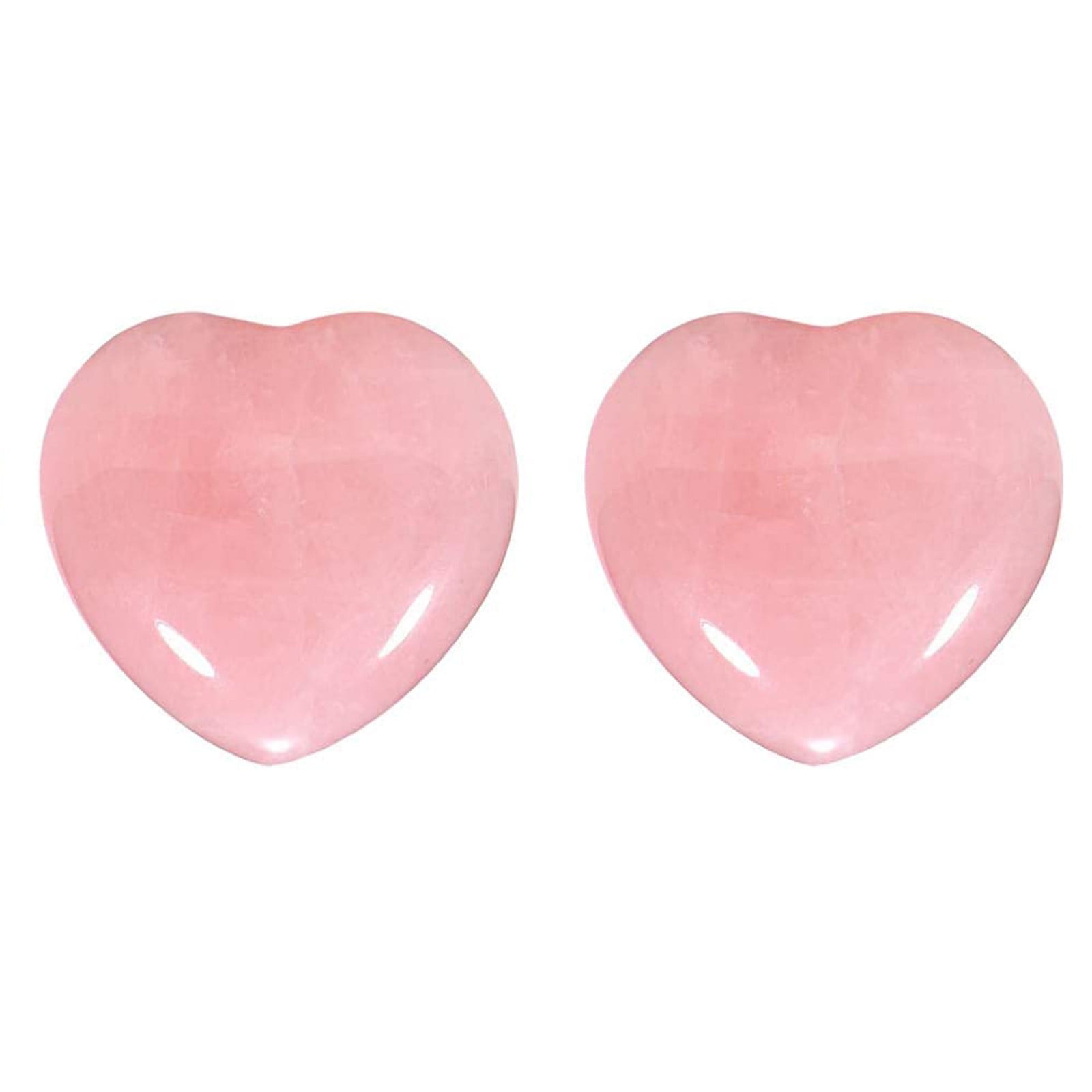 Gorgeous Polished Rose Quartz Heart Crystal Calming Stones for Modern Homes Natural Sleep Aid Fertility Enhancer Heart Shape Stone