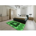 thumbnail image 5 of Ahgly Company Machine Washable Indoor Round Transitional Deep Emerald Green Area Rugs, 5' Round, 5 of 7
