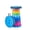 BLUE, variant on Portable Telescoping Collapsible Stool with Cushion, 400lb Max Load Retractable Folding Seat for Camping Hiking Outdoor BBQ, Rainbow Blue