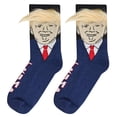 thumbnail image 3 of Calcetines Trump Con Pelo Falso 3D para Hombres Y Mujeres () Blanco, 3 of 6