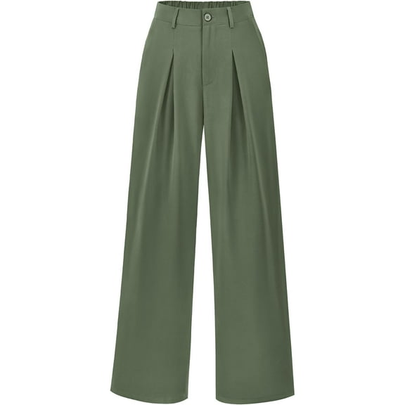 Women's High Waist Palazzo Pants Fall 2025 Casual Wide Leg Trousers Loose Work Office Business Suit Pant Pockets