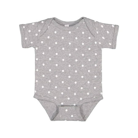

Infant Baby Rib Bodysuit Heather / White Dot NB