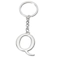 thumbnail image 1 of Cadena de llavero con letra inicial Uxcell Letra Q Colgante de llavero Decoración para bolso o mochila Plata, 1 of 7