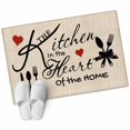 thumbnail image 6 of Farmhouse Retro Bathroom Rug Washable 2x3 Entryway Rug Non Slip Cartoon Funny Cook Theme Love Plaid Front Door Mat Low Pile Indoor Doormat Throw Floor Carpet for Kitchen Bedroom Entrance, 6 of 8