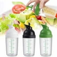 thumbnail image 2 of MODANU Salad Dressing Shaker, 6.76oz Plastic Clear Measuring Bottle for Mixing Ranch Homemade Sauce Container BPA Free Dripless Pour PP Dispenser Leak Proof Sealed Spout Lid (Black), 2 of 8