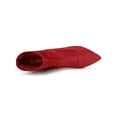 thumbnail image 4 of BLISSFUL STEP Women's Pointy Toe Stiletto Heels Ankle Boots Red 9, 4 of 8