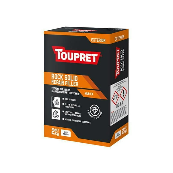 Toupret - Exterior Rock Solid Repair Filler 2kg