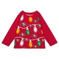 thumbnail image 2 of Preschool San Francisco 49ers Two-Piece Garland Holiday Long Sleeve Pajama Set, 2 of 3
