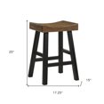 thumbnail image 5 of HomeRoots 516167 25 in. Backless Counter Height Bar Chair with Footrest Brown & Black, 5 of 5