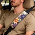 thumbnail image 5 of Xoenoiee Boho Mandala Pattern Car Accessories Set of 5, PU Leather Car Seats Cover Protector, Seatbelt Cover, Auto Armrest Cover Protector for Most Vehicle, SUV, Truck, 5 of 7