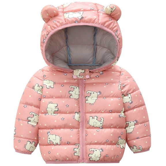 Hooded Winter Coats for Little Kids Padded Light Puffer Jacket for Baby Boys Girls,Toddlers