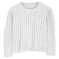 thumbnail image 3 of Annhoo Girl's Knitted Sweater Tops Soft Puff Long Sleeve Round Neck Shirts Lightweight Comfort Pullover Kids Clothes, 3 of 8
