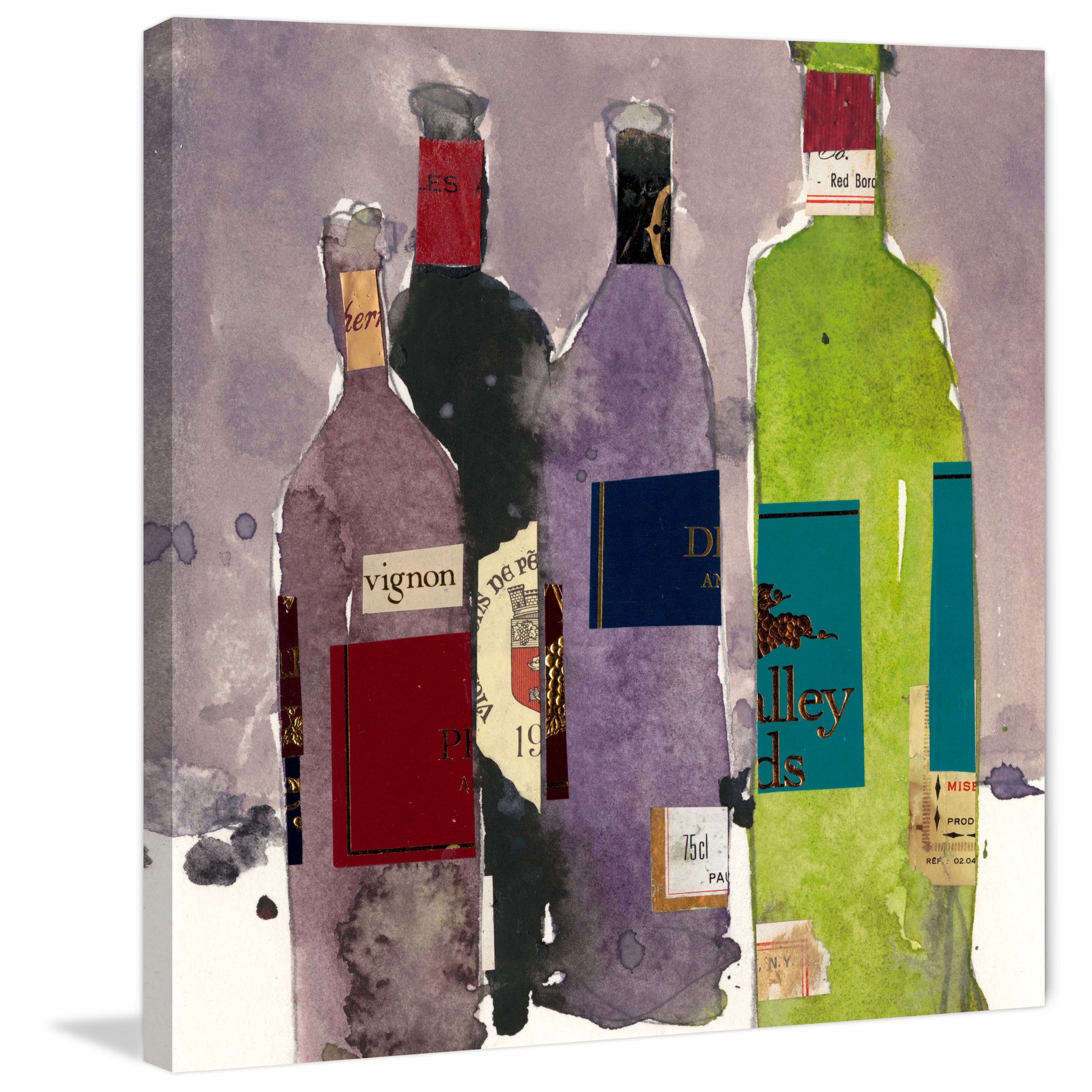 Marmont Hill "Four Bottles" Painting Print on Wrapped Canvas