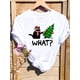 thumbnail image 2 of Camiseta con estampado de árbol de gato para mujer, ropa con estampado de Feliz Navidad y Año Nuevo, 2025, 2 of 5