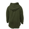 thumbnail image 5 of Women Mid-long Sweater Jacket with Pockets Crochet Knit Long Sleeve Zipper Casual Plus Size Cardigan Outerwear (XL, Army Green), 5 of 5