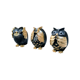 thumbnail image 2 of set de 3 bhuos decorativos sabios - figuras de resina negro y oro, 2 of 3