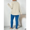 thumbnail image 2 of Plus Size Heart Fitted Long Sleeve And Long Pants Loungewear Set, 2 of 6