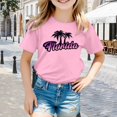 thumbnail image 2 of QHFBli Girls Short Seven Quarter Sleeve Tops Casual Crewneck T Shirts Kids Peplum Tunic Tees Blouses, 2 of 4