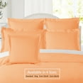 thumbnail image 4 of (3 pack) Nestl Pillow Sham Set of 2, Premium 1800 Series Double Brushed Bed Pillow Cases, Light Apricot Orange, Euro 18" X 18", 4 of 6