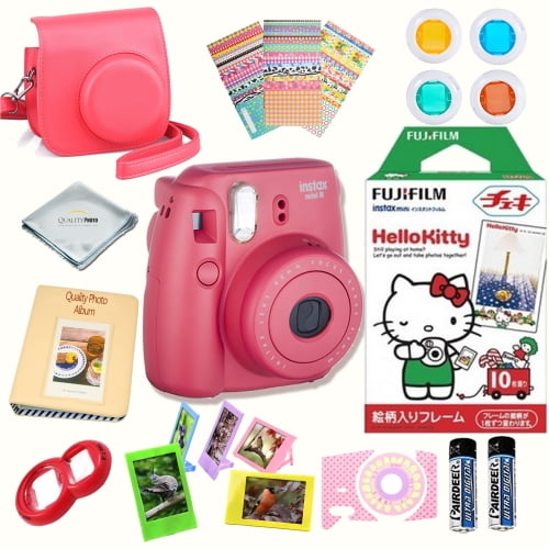 Fujifilm Instax Mini Fujifilm Instax mini 8 instant films 10 pack (Hello kitty) + MASSIVE BUNDLE for Fujifilm instax mini 8 camera - Walmart.com