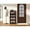 Retro Brown-20''-4Tiers, variant on Retro Black, 20" Side Wide Folding Storage Cabinet ,4 Tiers,19.69"×11.81"×40.55",Collapsible Storage Bins with Magnetic Door, Plastic Storage Cabinet with Wheels