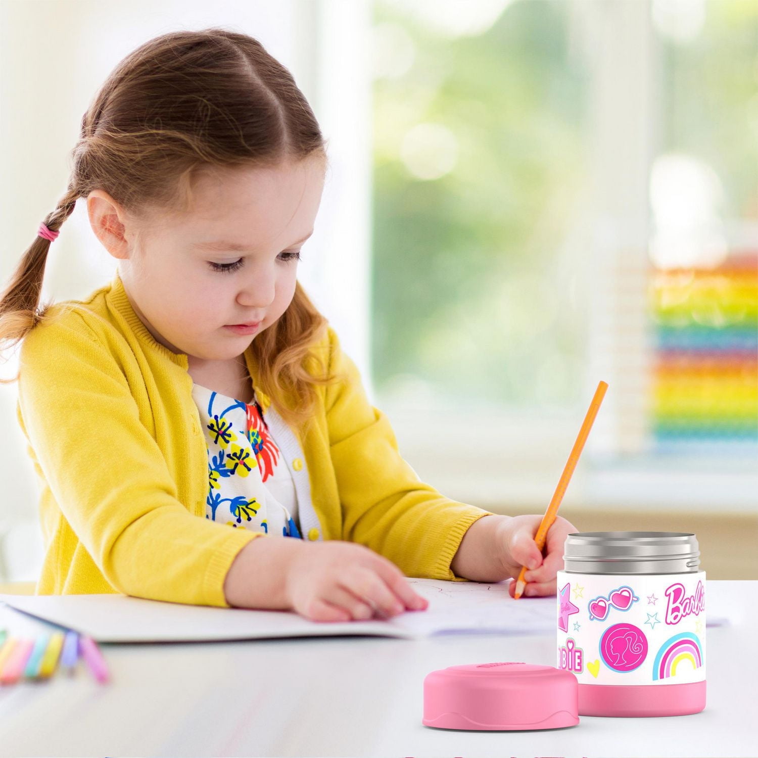 Thermos Funtainer Vacuum Insulated 10 Oz Food Jar, Barbie