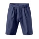 thumbnail image 4 of pstuiky Pantalones cortos cargo para hombre, Pantalones cortos holgados de cinco centavos con cordón para hombre, de color liso, para playa, informales, a la moda Pantalones cortos cargo, 4 of 9