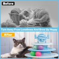 thumbnail image 6 of Cat Toy Interactive Pet Plaything for Indoor Kitten Interactive Kitty Puzzle Ball with 2 Cat-Tease (Blue), 6 of 6