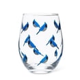 thumbnail image 1 of 5 in. Blue Jay Stemless Wine Glass, Clear & Blue, 1 of 1