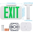 thumbnail image 5 of TORCHSTAR 8 Pack LED Exit Sign, Emergency Exit Light with Battery Backup, Double Face, UL 924, AC 120/277V, Damp Location, Hardwired Green Letter Exit Lights for Business, 5 of 7